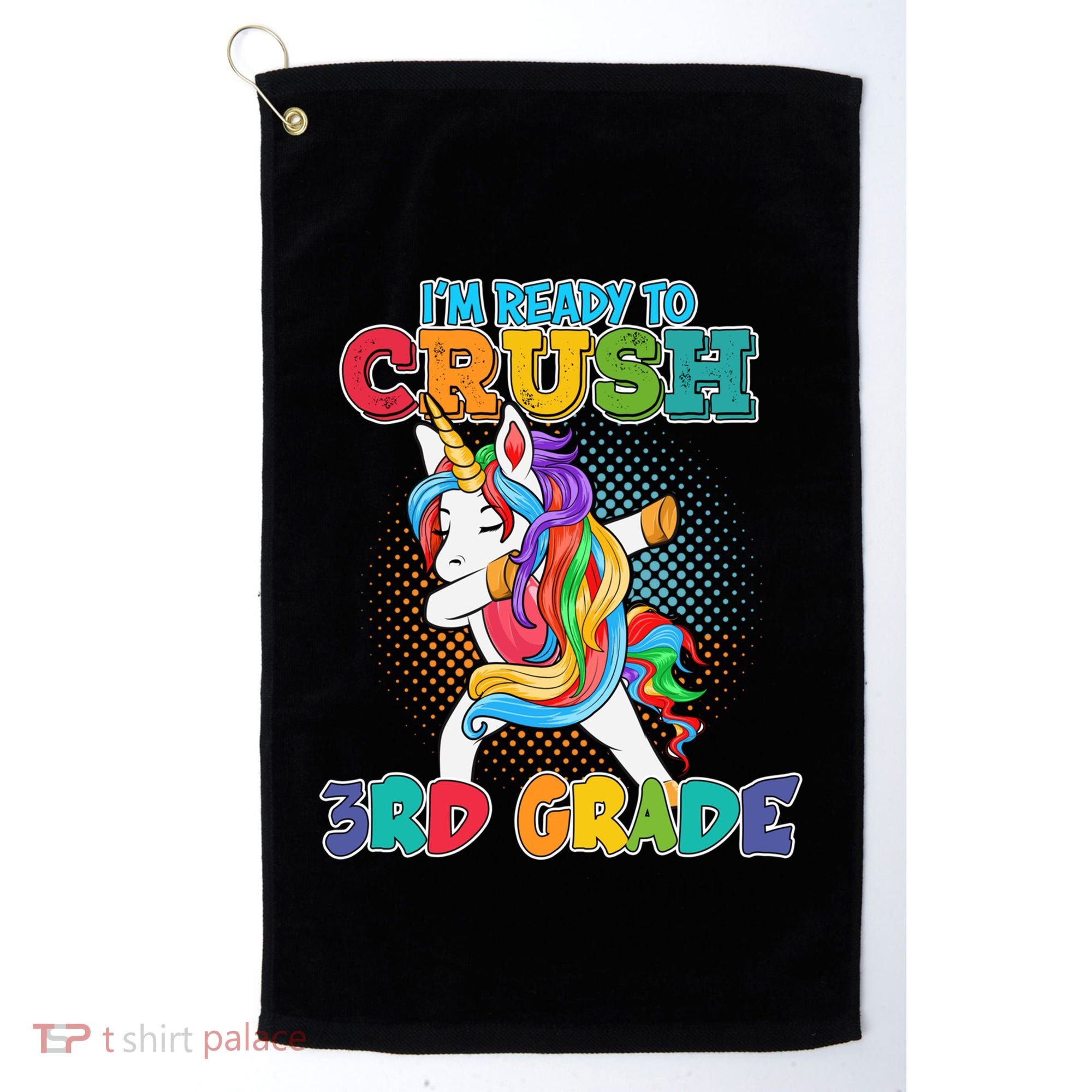 Im Ready To Crush 3Rd Grade Unicorn Funny Gift Golf Towel