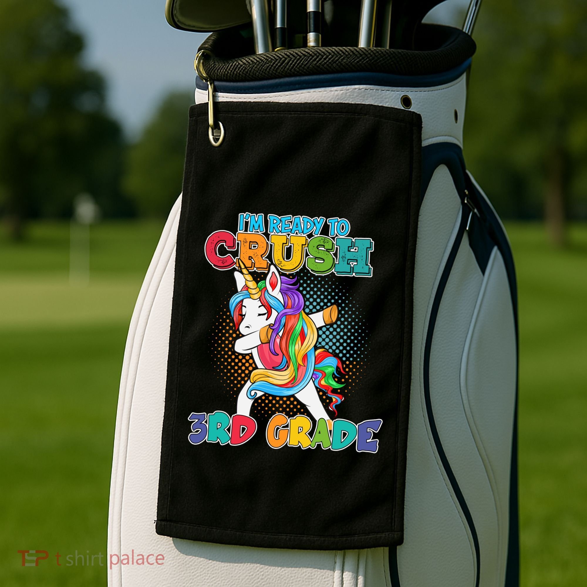 Im Ready To Crush 3Rd Grade Unicorn Funny Gift Golf Towel