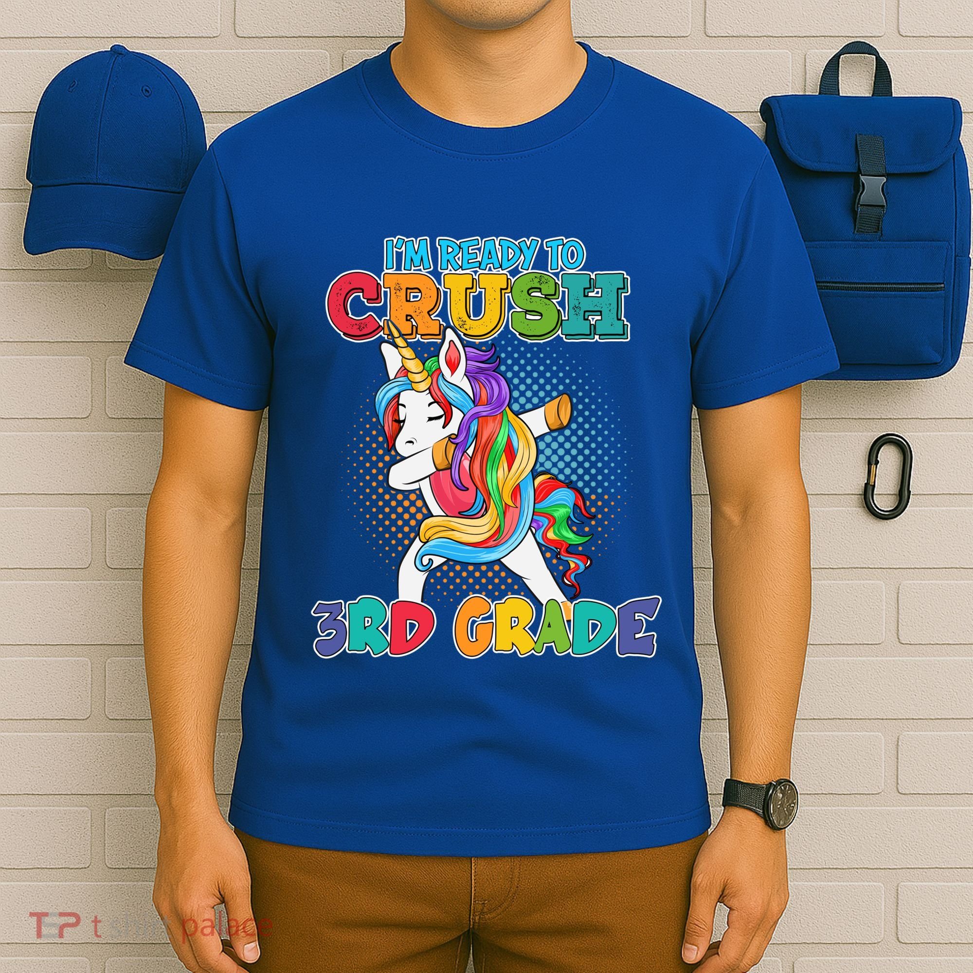 Im Ready To Crush 3Rd Grade Unicorn Funny Gift T-Shirt