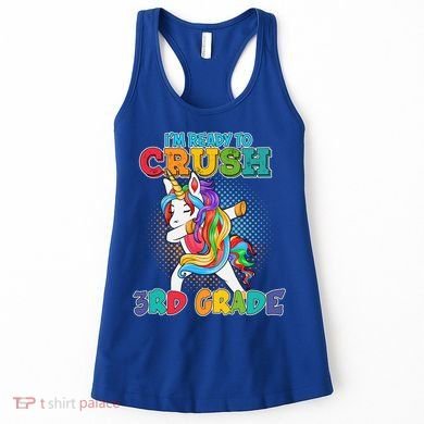 Im Ready To Crush 3Rd Grade Unicorn Funny Gift Women's Tank Top