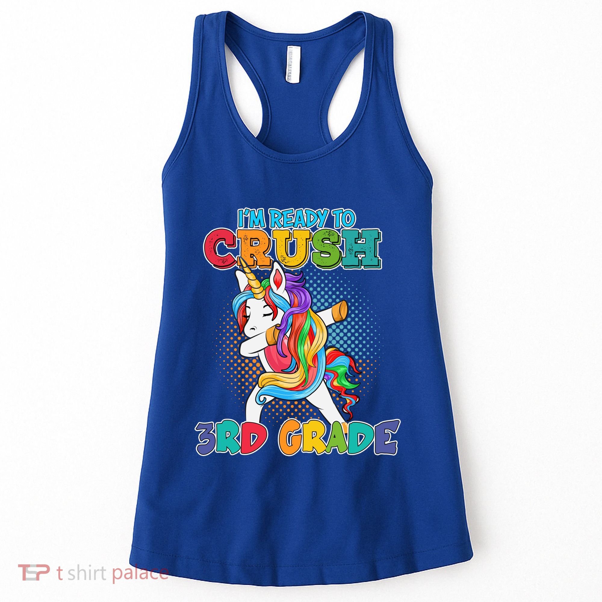Im Ready To Crush 3Rd Grade Unicorn Funny Gift Women's Tank Top