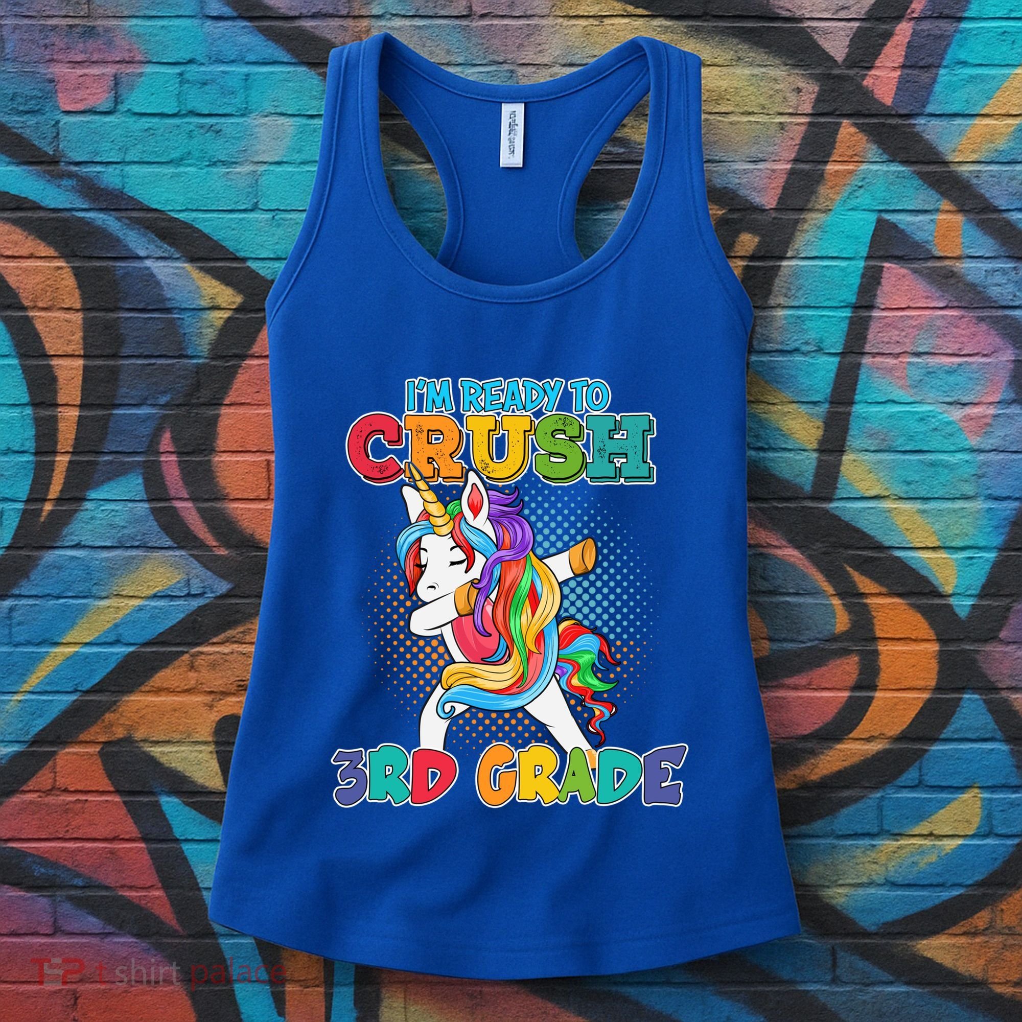 Im Ready To Crush 3Rd Grade Unicorn Funny Gift Women's Tank Top