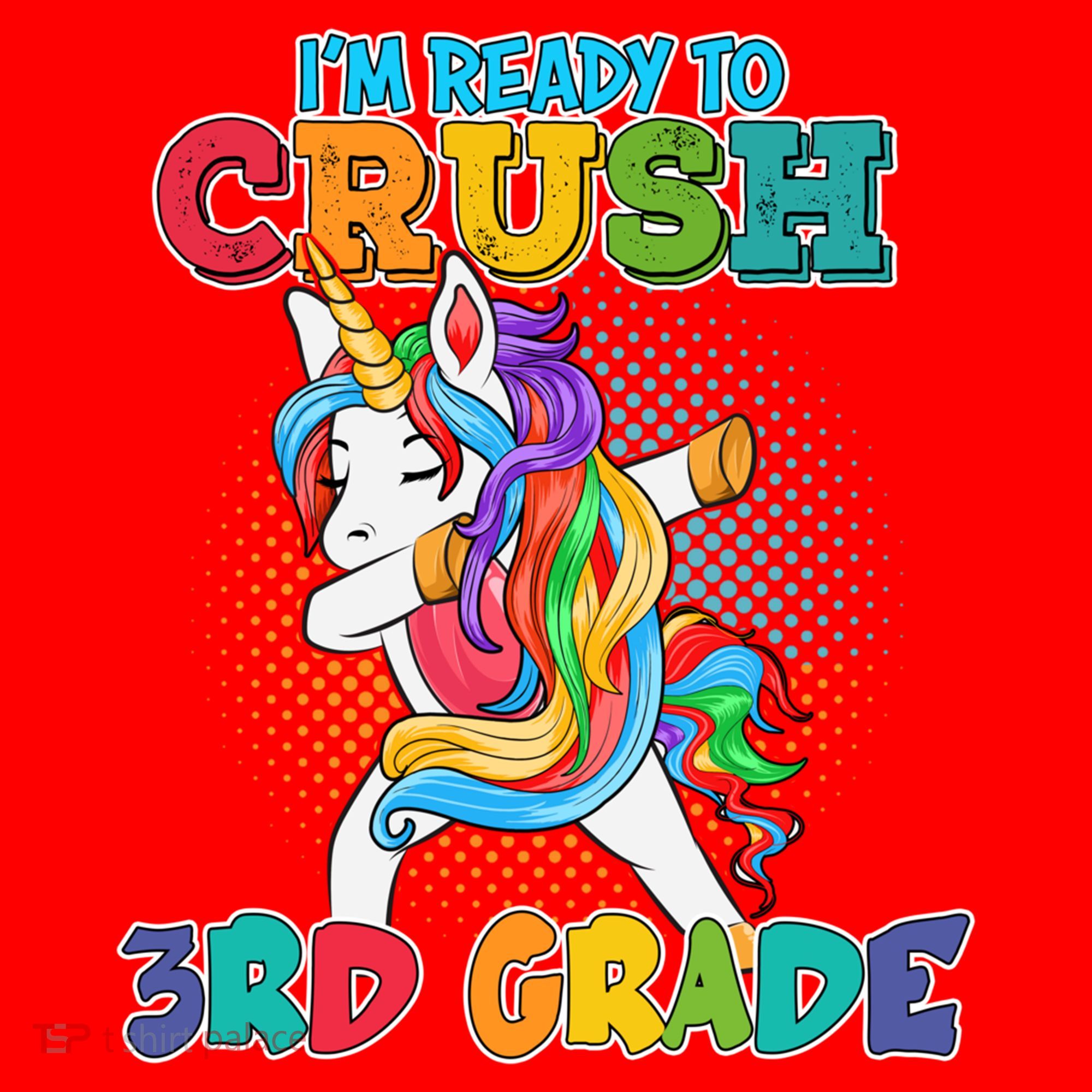 Im Ready To Crush 3Rd Grade Unicorn Funny Gift Santa Hat