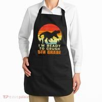 Im Ready To Crush 5th Grade Trex Dino Retro First Day Apron thumb 2