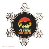 Im Ready To Crush 5th Grade Trex Dino Retro First Day Ornament thumb 0