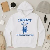 I Refuse To Tolerate Lactose Cow Hoodie thumb 3