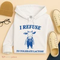 I Refuse To Tolerate Lactose Cow Hoodie thumb 4