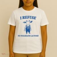 I Refuse To Tolerate Lactose Cow T-Shirt thumb 4