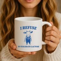 I Refuse To Tolerate Lactose Cow Coffee Mug thumb 3