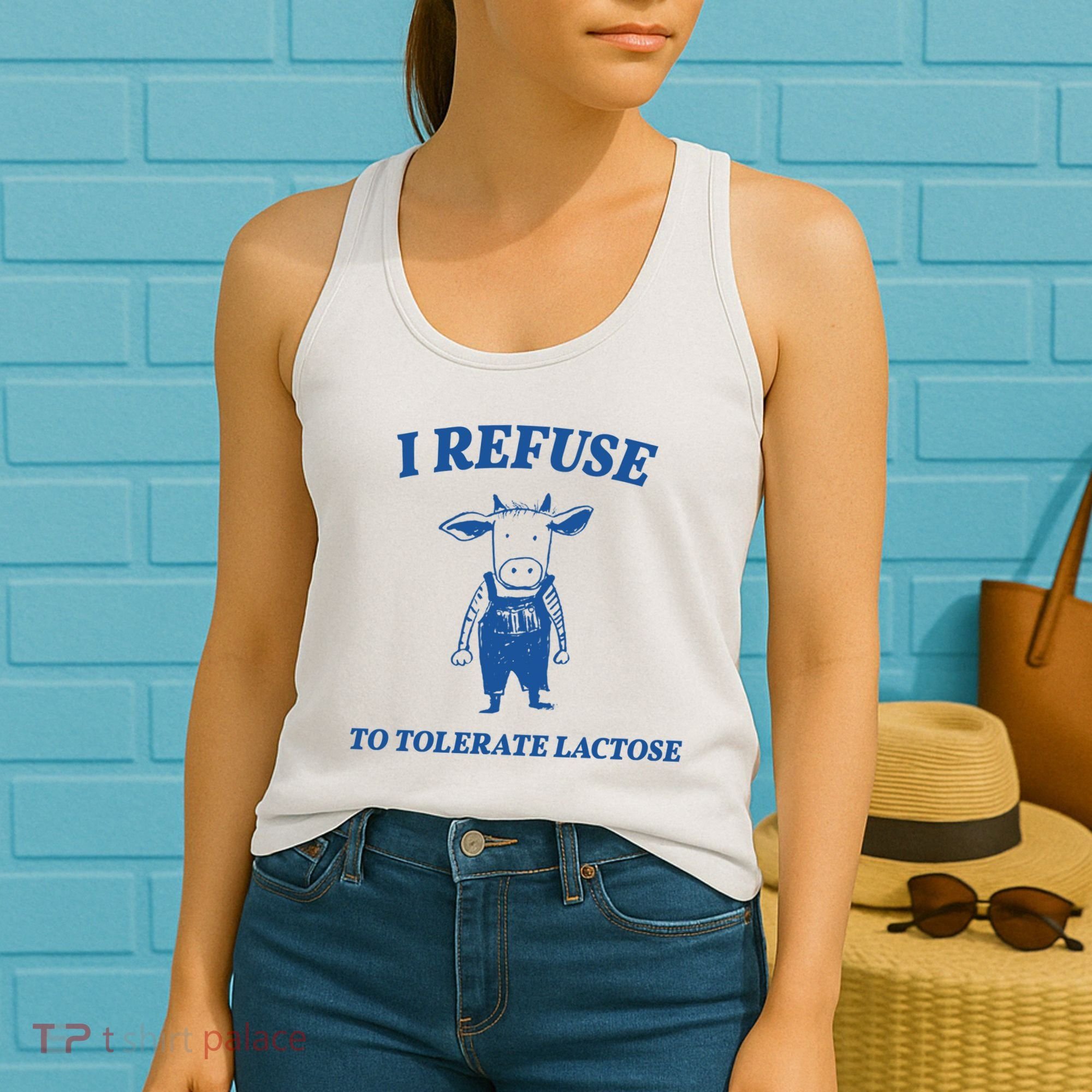 I Refuse To Tolerate Lactose Cow Women's Tank Top