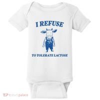 I Refuse To Tolerate Lactose Cow Baby Bodysuit thumb 0