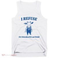 I Refuse To Tolerate Lactose Cow Tank Top thumb 0