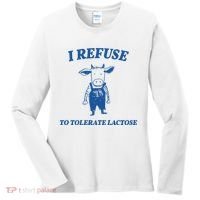 I Refuse To Tolerate Lactose Cow Women's Long Sleeve Shirt thumb 0