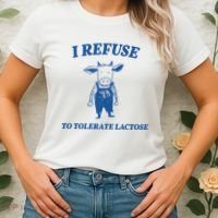 I Refuse To Tolerate Lactose Cow Women's T-Shirt thumb 2