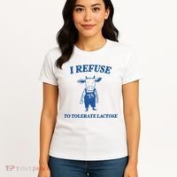 I Refuse To Tolerate Lactose Cow Women's T-Shirt thumb 4