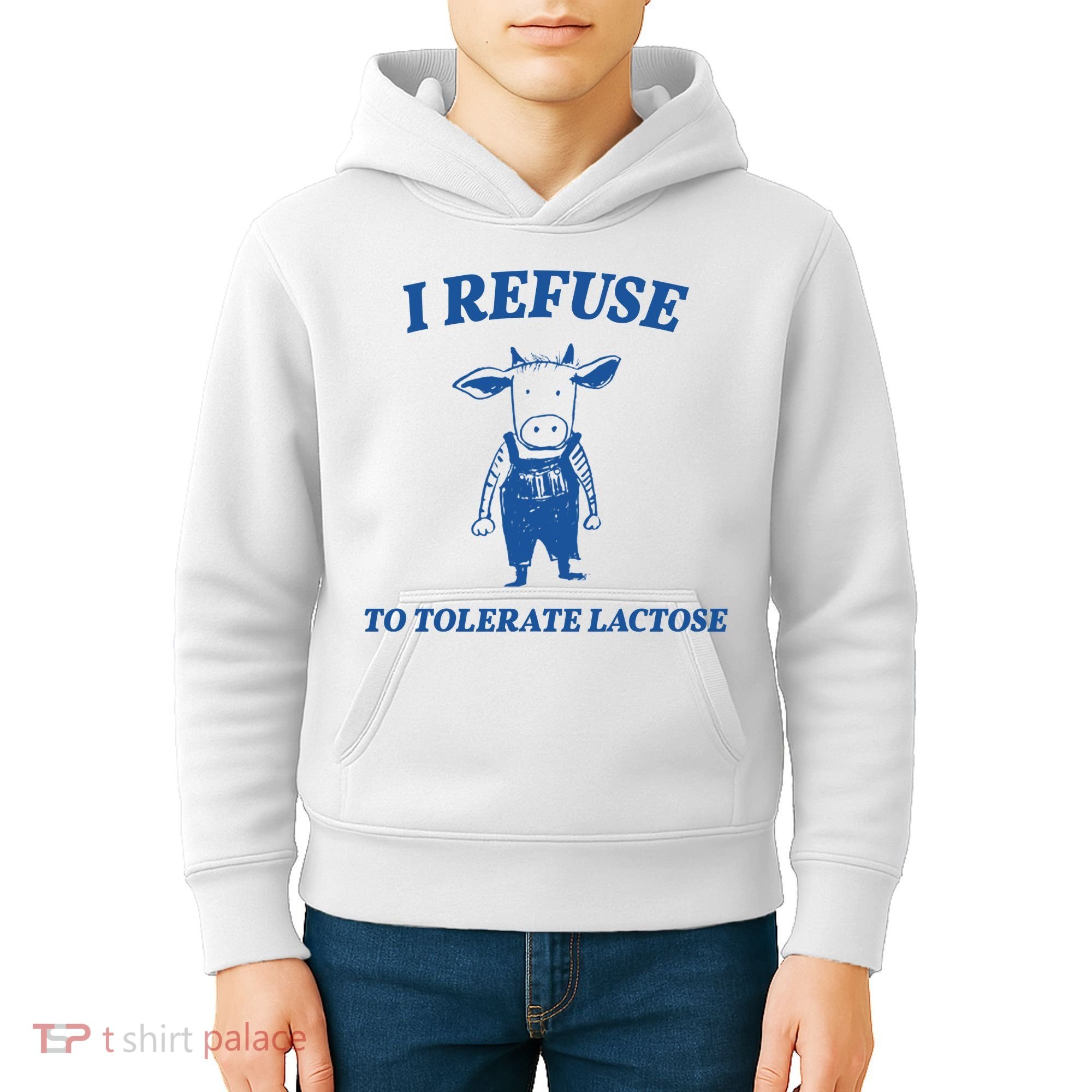 I Refuse To Tolerate Lactose Cow Kids Hoodie