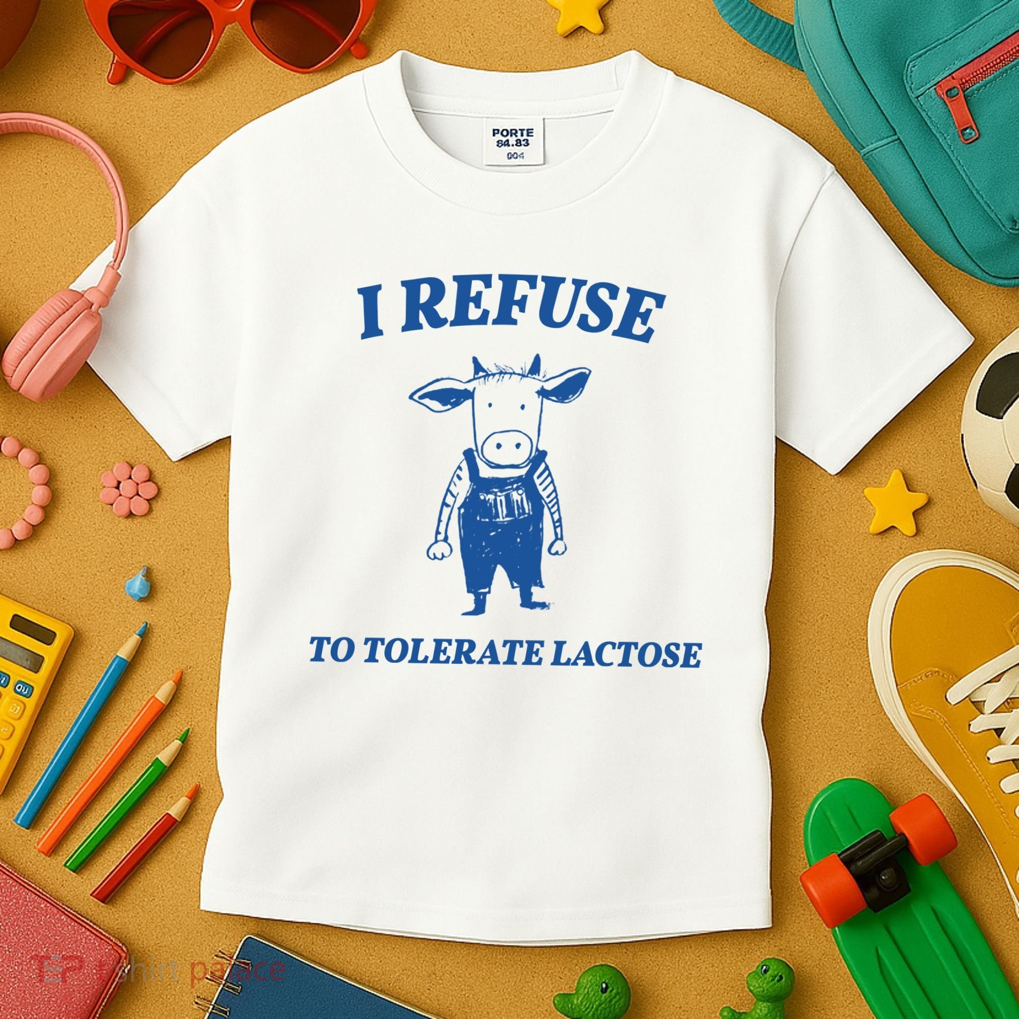 I Refuse To Tolerate Lactose Cow Kids T-Shirt