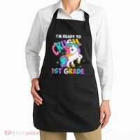 Im Ready To Crush 1st Grade Unicorn Back To School Apron thumb 2