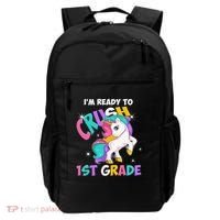 Im Ready To Crush 1st Grade Unicorn Back To School Backpack thumb 0