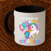 Im Ready To Crush 1st Grade Unicorn Back To School Coffee Mug thumb 2