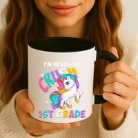 Im Ready To Crush 1st Grade Unicorn Back To School Coffee Mug thumb 3