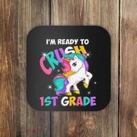 Im Ready To Crush 1st Grade Unicorn Back To School Coaster thumb 0