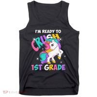 Im Ready To Crush 1st Grade Unicorn Back To School Tank Top thumb 0
