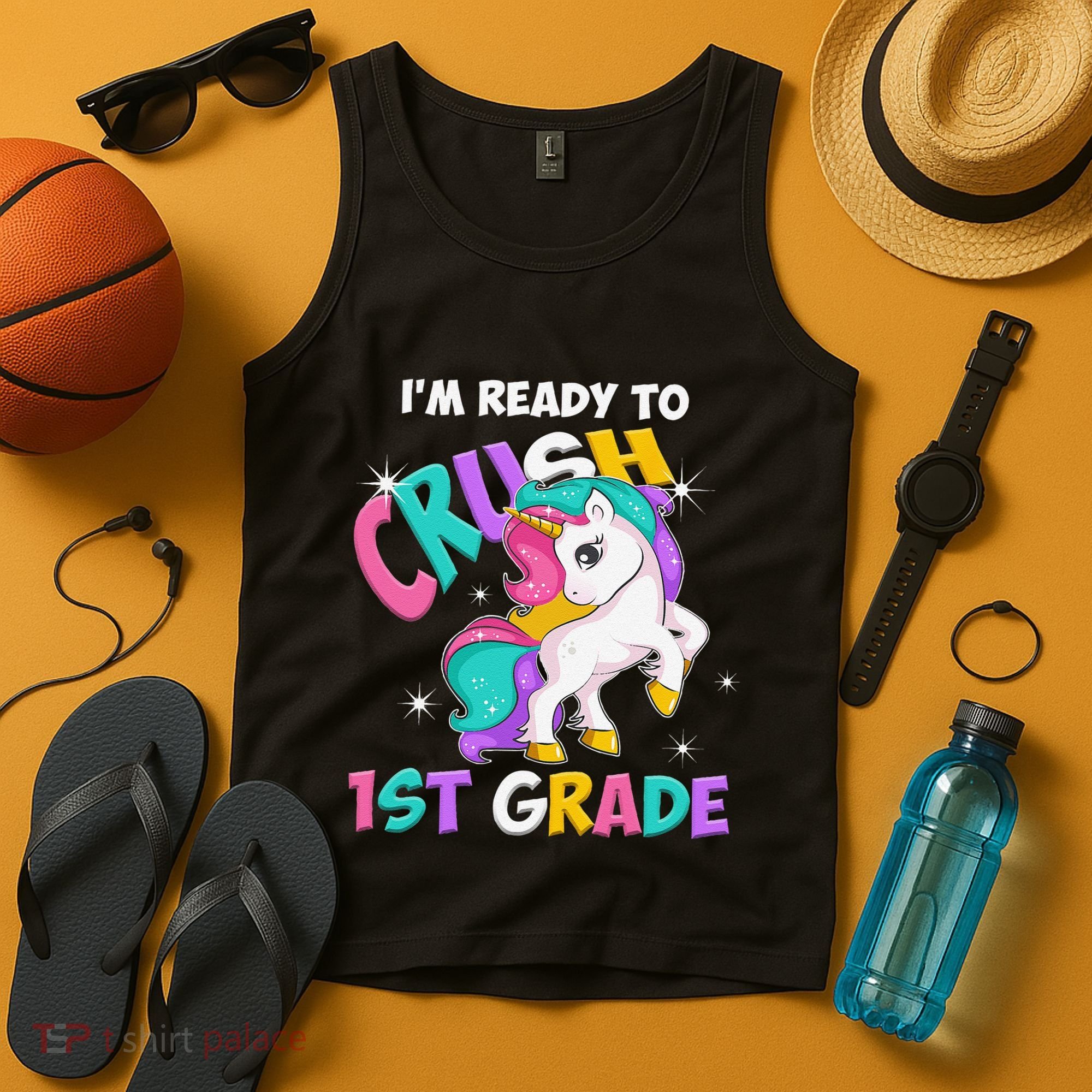 Im Ready To Crush 1st Grade Unicorn Back To School Tank Top