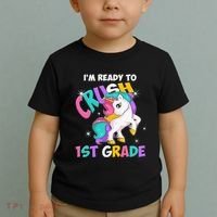 Im Ready To Crush 1st Grade Unicorn Back To School Toddler T-Shirt thumb 2