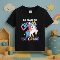 Im Ready To Crush 1st Grade Unicorn Back To School Toddler T-Shirt thumb 3