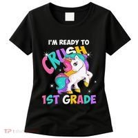 Im Ready To Crush 1st Grade Unicorn Back To School Women's T-Shirt thumb 0