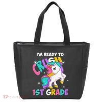 Im Ready To Crush 1st Grade Unicorn Back To School Tote Bag thumb 0