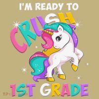 Im Ready To Crush 1st Grade Unicorn Back To School Hoodie thumb 2