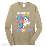 Im Ready To Crush 1st Grade Unicorn Back To School Long Sleeve Shirt thumb 0