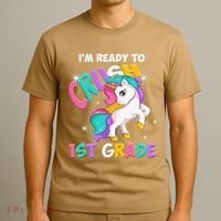 Im Ready To Crush 1st Grade Unicorn Back To School T-Shirt thumb 3
