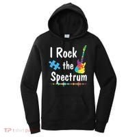 I Rock The Spectrum Funny Gift Autism Awareness Electric Guitar Gift Women's Hoodie thumb 0