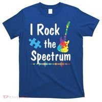 I Rock The Spectrum Funny Gift Autism Awareness Electric Guitar Gift T-Shirt thumb 0