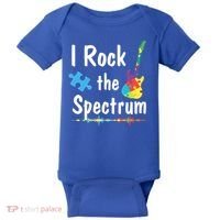 I Rock The Spectrum Funny Gift Autism Awareness Electric Guitar Gift Baby Bodysuit thumb 0