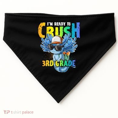 I'm Ready To Crush 3rd Grade Axolotl Back To School USA-Made Doggie Bandana