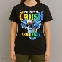 I'm Ready To Crush 3rd Grade Axolotl Back To School T-Shirt thumb 4