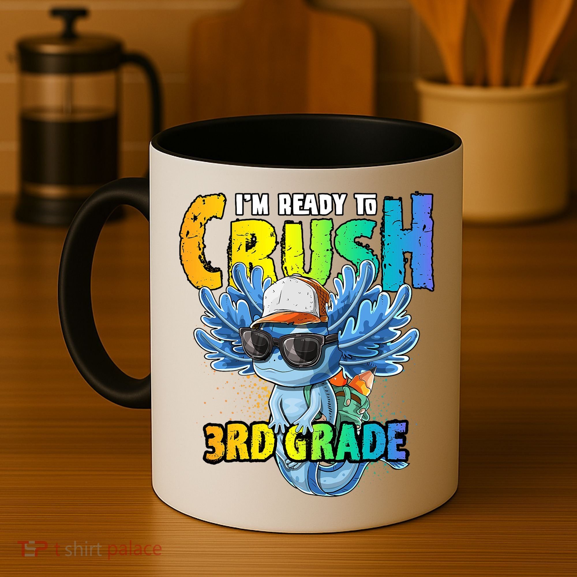I'm Ready To Crush 3rd Grade Axolotl Back To School Coffee Mug
