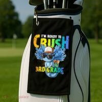 I'm Ready To Crush 3rd Grade Axolotl Back To School Golf Towel thumb 2