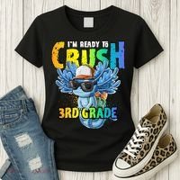 I'm Ready To Crush 3rd Grade Axolotl Back To School Women's T-Shirt thumb 3