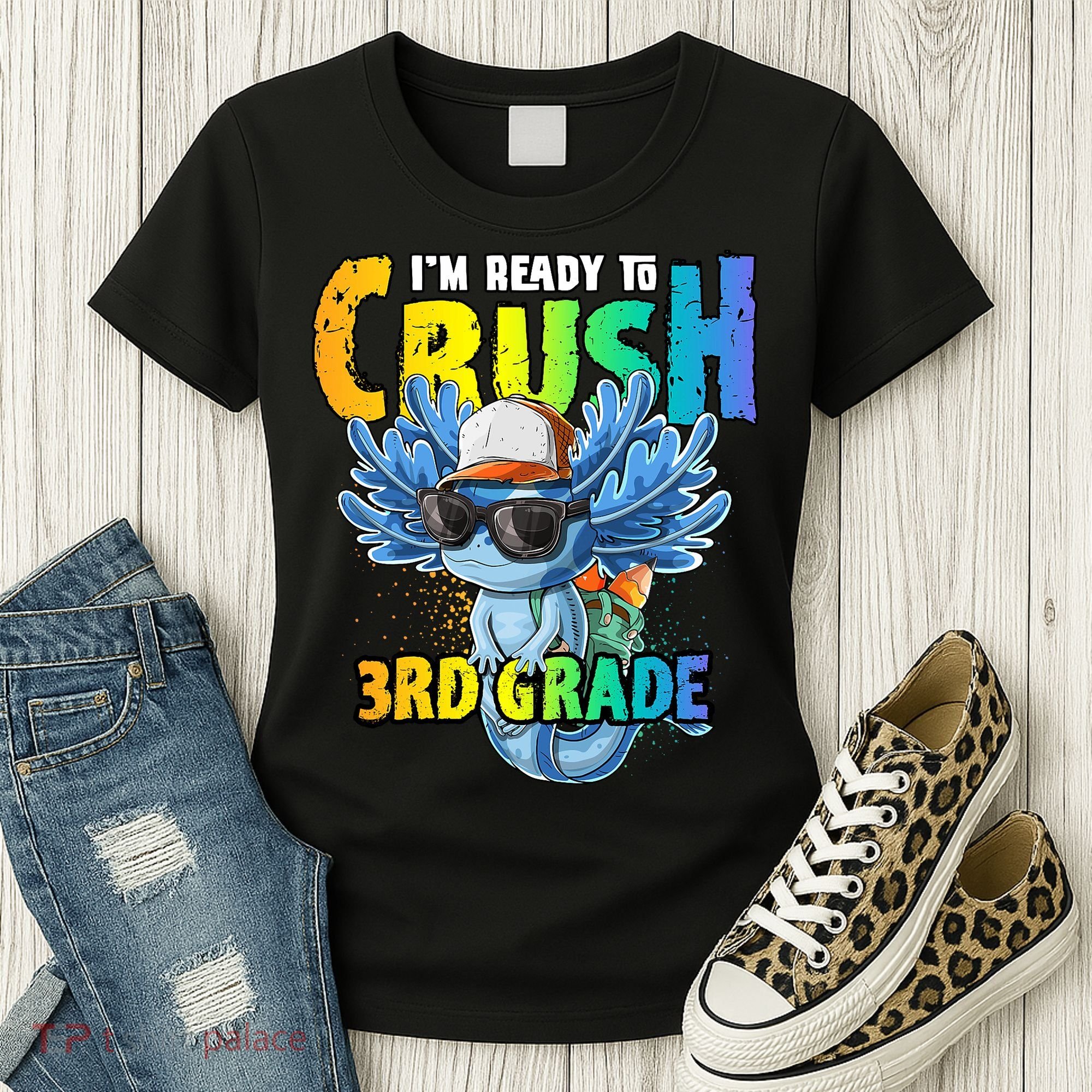 I'm Ready To Crush 3rd Grade Axolotl Back To School Women's T-Shirt