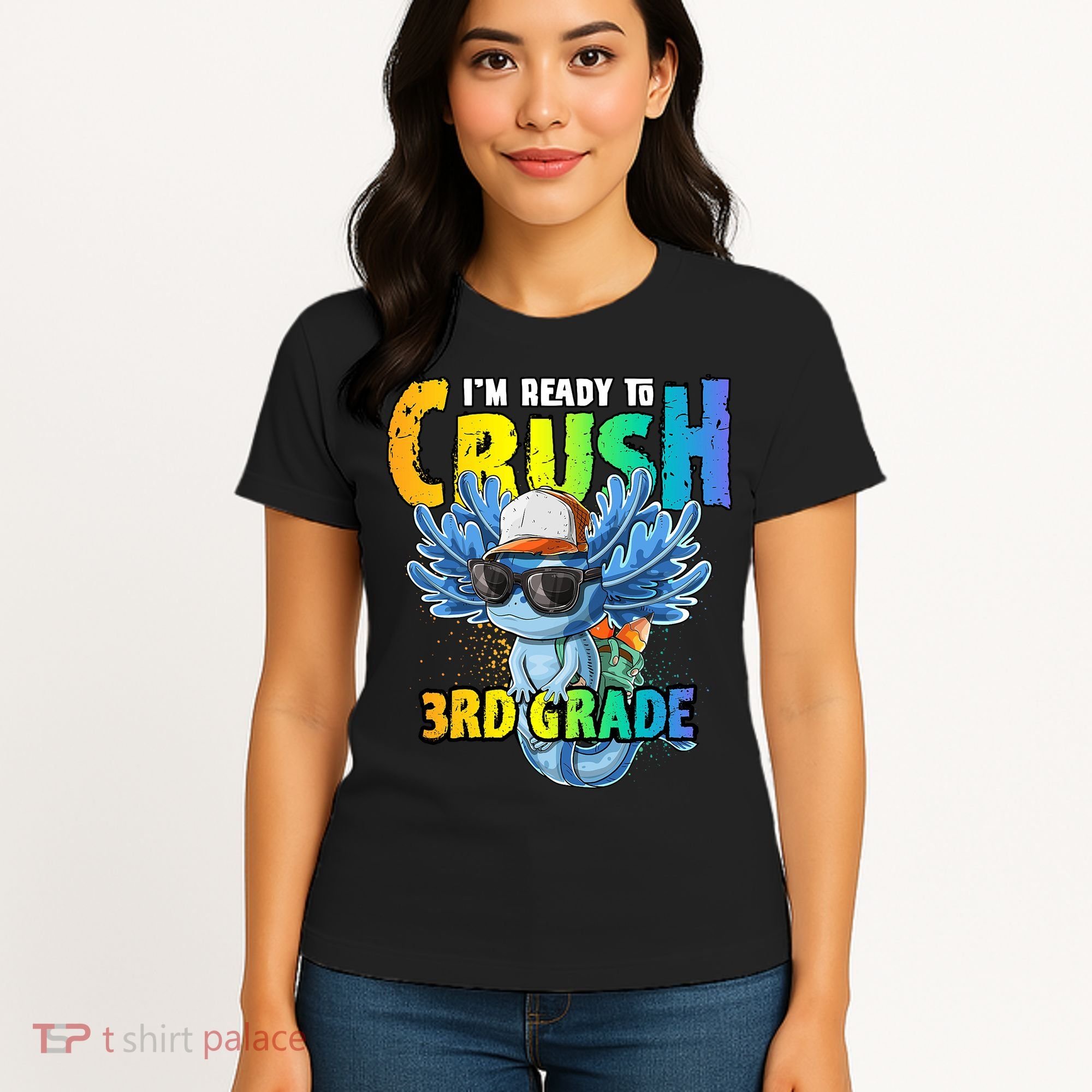 I'm Ready To Crush 3rd Grade Axolotl Back To School Women's T-Shirt