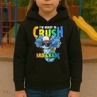 I'm Ready To Crush 3rd Grade Axolotl Back To School Kids Hoodie thumb 3