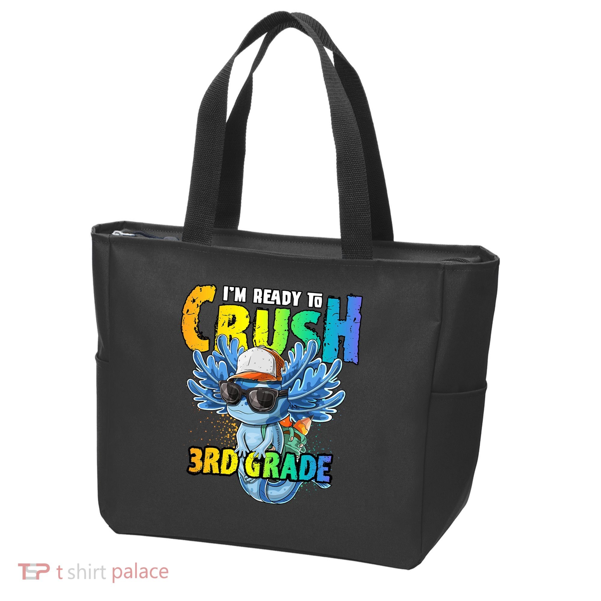 I'm Ready To Crush 3rd Grade Axolotl Back To School Tote Bag