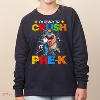 I'm Ready To Crush Pre K Dinosaur Back To School Women's Sweatshirt thumb 0