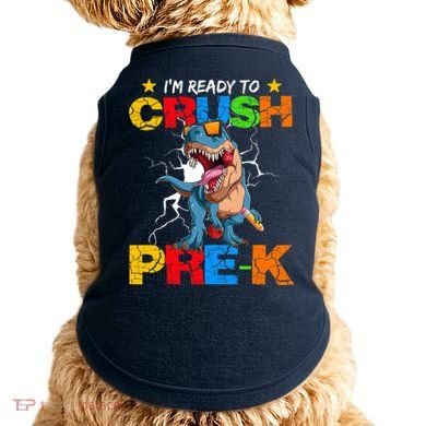 I'm Ready To Crush Pre K Dinosaur Back To School Doggie Tank