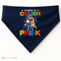 I'm Ready To Crush Pre K Dinosaur Back To School USA-Made Doggie Bandana thumb 0